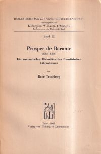 Teuteberg, Prosper de Barante. (Umschlag)