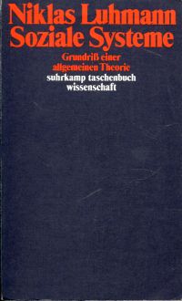 Luhmann, Soziale Systeme. (Umschlag)