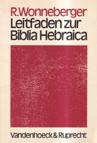 Wonneberger, Leitfaden zur Biblia Hebraica Stuttgartensia. (Umschlag)