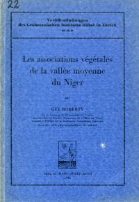 Roberty, Les associations végétales de la vallee moyenne du Niger. (Umschlag)