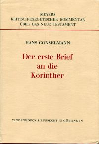 Conzelmann, Der erste Brief an die Korinther. (Umschlag)
