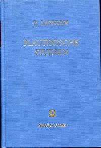 Langen, Plautinische Studien. (Einband)