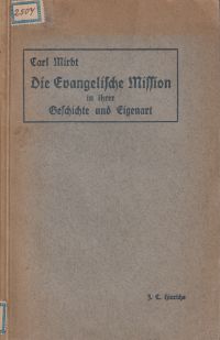 Mirbt, Die evangelische Mission. (Umschlag)