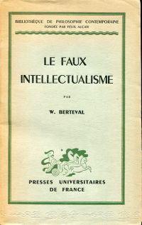 Berteval, Le faux intellectualisme. (Umschlag)