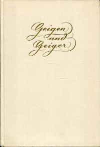 Farga, Geigen und Geiger. (Umschlag)