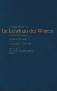 Schneider, Im Lehrhaus des Wortes. (Umschlag)