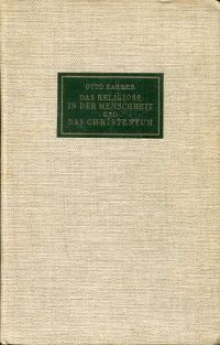 Karrer, Das Religiöse in der Menschheit und das Christentum. (Umschlag)