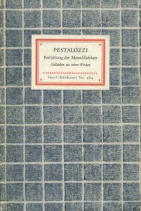 Pestalozzi, Entfaltung der Menschlichkeit. (Umschlag)
