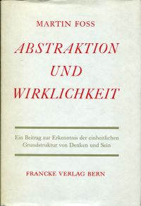 Foss, Abstraktion und Wirklichkeit. (Umschlag)