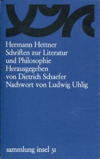 Hettner, Schriften zur Literatur und Philosophie. (Umschlag)