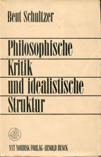 Schultzer, Philosophische Kritik und idealistische Struktur (Umschlag)
