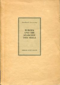 Szczesny, Europa und die Anarchie der Seele. (Umschlag)