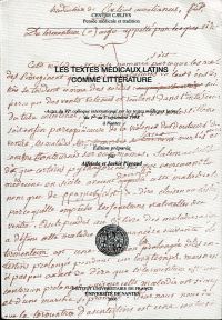 Pigeaud, Les textes medicaux latins comme littérature. (Umschlag)