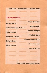 Huber, Instanzen, Perspektiven, Imaginationen. (Umschlag)