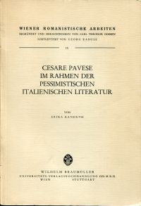 Kanduth, Cesare Pavese im Rahmen der pessimistischen italienischen Literatur. (Umschlag)