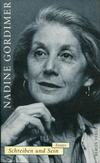 Gordimer, Schreiben und Sein. (Schutzumschlag)