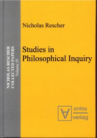Rescher, Collected papers. Vol. 4: Studies in philosophical inquiry. (Umschlag)
