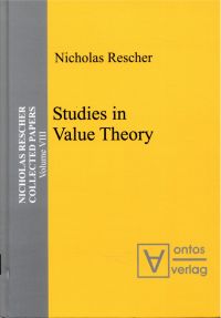 Rescher, Collected papers. Vol. 8: Studies in value theory. (Umschlag)