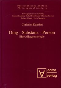 Kanzian, Ding - Substanz - Person. (Umschlag)