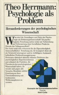 Herrmann, Psychologie als Problem. (Umschlag)