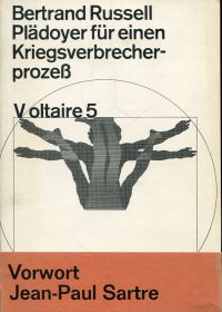 Russell, Plädoyer für einen Kriegsverbrecherprozess. (Umschlag)
