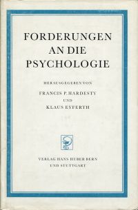 Hardesty, Forderungen an die Psychologie. (Umschlag)