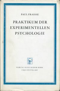 Fraisse, Praktikum der experimentellen Psychologie. (Umschlag)