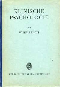 Hellpach, Klinische Psychologie. (Umschlag)