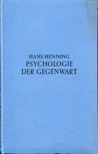 Henning, Psychologie der Gegenwart. (Umschlag)