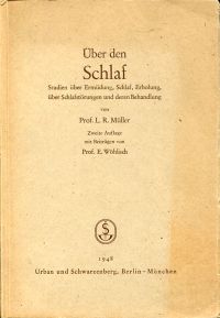 Müller, Über den Schlaf. (Umschlag)