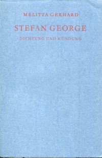 Gerhard, Stefan George. (Umschlag)