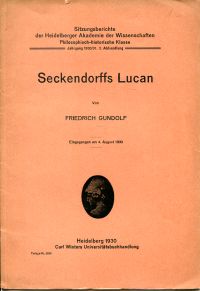 Gundolf, Seckendorffs Lucian. (Umschlag)