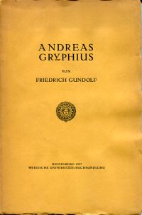 Gundolf, Andreas Gryphius. (Umschlag)