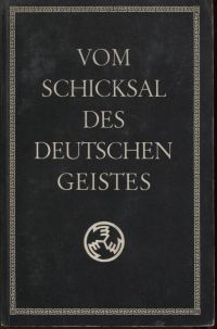 Frommel, Vom Schicksal des deutschen Geistes. (Umschlag)