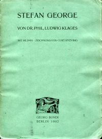 Klages, Stefan George. (Umschlag)