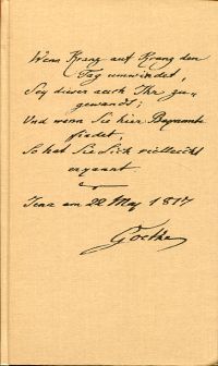 Goethe, Goethe-Weisheiten im ernsten und heiteren Ton. (Umschlag)