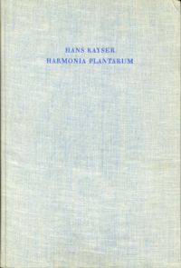 Kayser, Harmonia plantarum. (Umschlag)