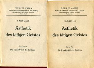 Dyroff, Ästhetik des tätigen Geistes. (Umschlag)