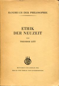 Litt, Ethik der Neuzeit. (Umschlag)