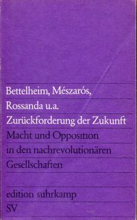 Menapace Brisca, Zurückforderung der Zukunft. (Umschlag)