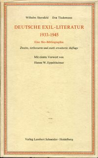 Sternfeld, Deutsche Exil-Literatur 1933 - 1945. (Umschlag)