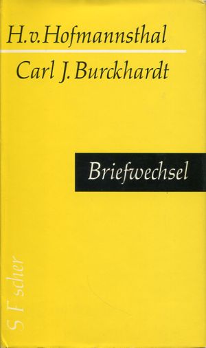 Hofmannsthal, Briefwechsel. (Schutzumschlag)