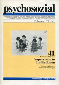 Schwerpunktthema: Supervision in Institutionen. (Umschlag)