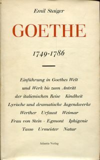 Staiger, Goethe. (Umschlag)