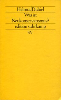 Dubiel, Was ist Neokonservatismus? (Umschlag)