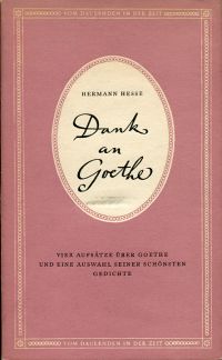 Hesse, Dank an Goethe. (Umschlag)