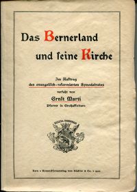 Marti, Das Bernerland und seine Kirche. (Umschlag)