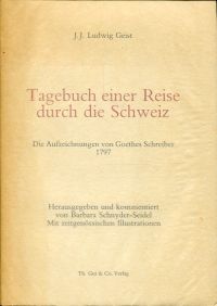 Geist, Tagebuch einer Reise durch die Schweiz. (Umschlag)