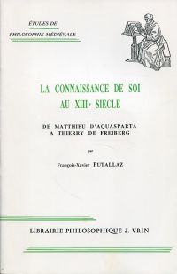 Putallaz, La connaissance de soi au XIIIe siècle. (Umschlag)