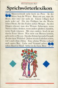 Beyer, Sprichwörterlexikon. (Umschlag)